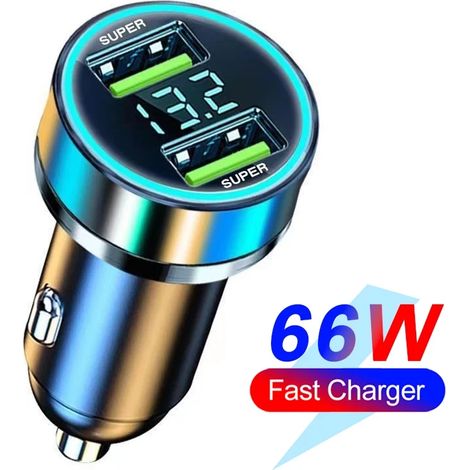 Chargeur de voiture 200 W QC3.0 Type-C à charge rapide, coque transparente PD pour iPhone 15, 14, 13, 12, Xiaomi, Poco et Samsung. Chargeur rapide (QB) (1/5)