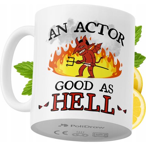 Taza de café/té divertida y humorística para actores. Taza con diseño gráfico y texto gracioso para cumpleaños, santos y días festivos. Taza premium para ocasiones especiales en casa, la oficina o el  (1/5)