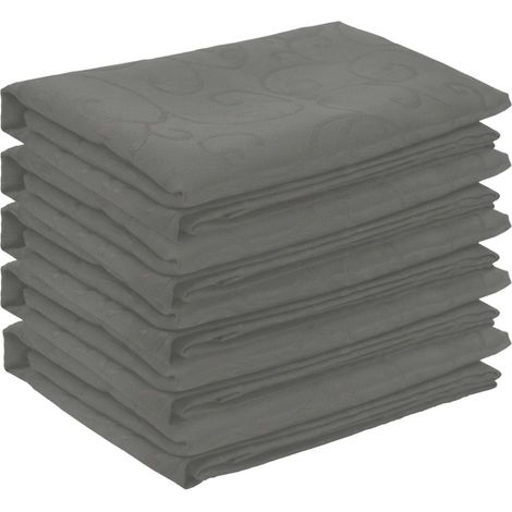 Tischdecke 5 stk. Oval Hellgrau 130 x 180 cm vidaXL