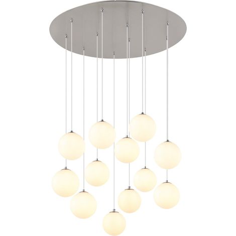 Globo - plafoniera - RIHA - acciaio - vetro - Ø 75cm - G9 - (1/4)