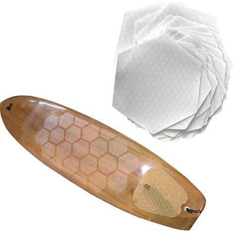 10 pièces adhésif antidérapant en silicone pour planche de surf, paddle, shortboard, longboard, grip sécurité (1/4)