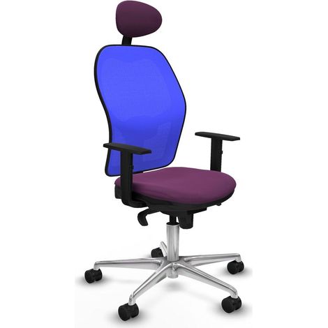 piqueras-y-crespo Chaise ergonomique violet modèle bureau (1/3)