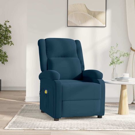 vidaXL Sillón de masaje eléctrico terciopelo azul (1/5)
