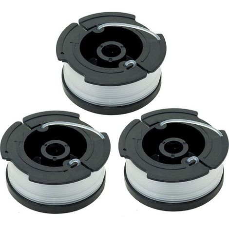 Bobine de 0,065" pour coupe-bordures BLACK+DECKER (bobine de remplacement à alimentation automatique), compatible avec BLACK+DECKER AF-100, lot de 3 (1/4)