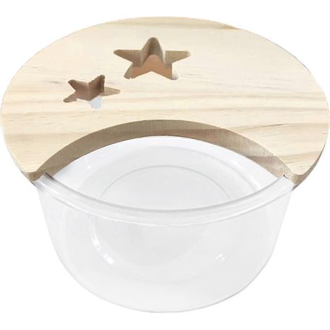 Bac à sable amovible pour hamster, hérisson, écureuil et gerbille. Décoration pour salle de bain et habitat.-round small (1/5)