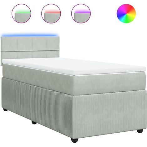 Maison Exclusive - Boxspringbett mit Matratze Hellgrau 90x200 cm