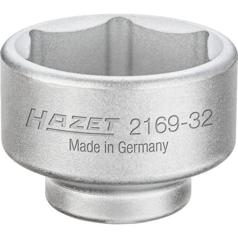 Hazet Ölfilterschlüssel 2169-32, 3/8 (10 mm) Vierkant hohl, Außen Sechskant Profil, SW 32 mm