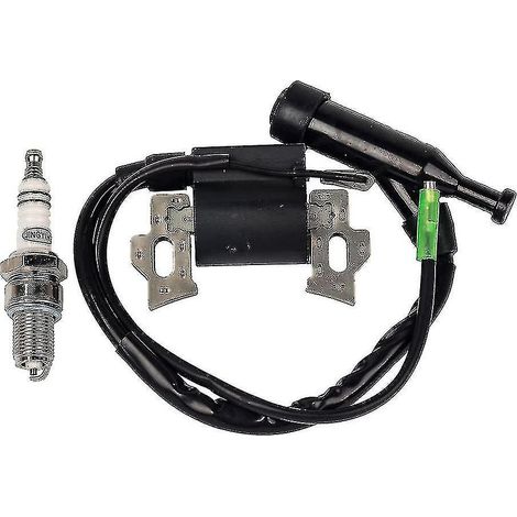 Crea – Bobine d'allumage avec bougie d'allumage pour Honda GX110 GX120 GX140 GX160 GX200 – 5,5 CV 6,5 CV – Moteur générateur tondeuse à gazon (1/5)