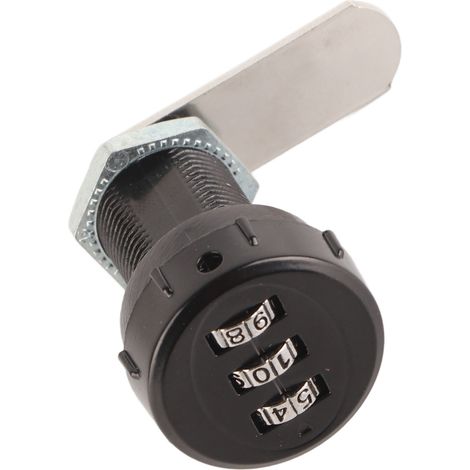 3-stelliges Zahlenschloss aus Zinklegierung L 30,5 19-23 mm (Zahlencode, Schranksicherheit)
