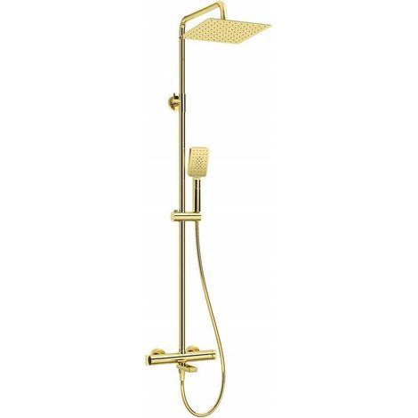 Deante Set doccia moderno nero con rubinetto termostatico