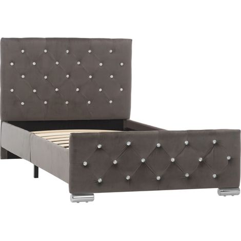Maison Exclusive - Bettgestell Grau Samt 90x200 cm