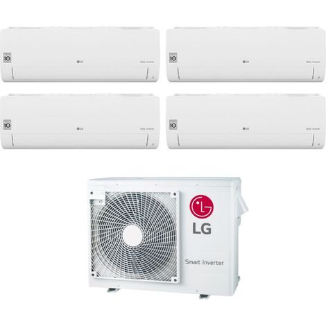LG Quadri Split Inverter-Klimaanlage Libero Smart Series 7+7+12 mit MU4R25 U40 R-32 Wi-Fi Integrated 7000+7000+12000 - Neu
