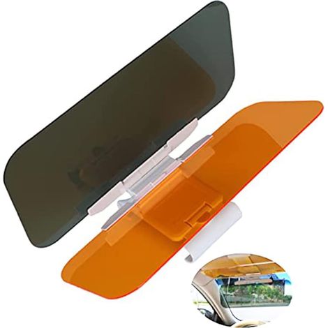 Pare-Soleil Anti-Éblouissant de Voiture Pare-Soleil Anti-UV Anti-Éblouissement Pare-Soleil 2 en 1 de Voiture pour Protecteur d'oeil de Vision de Jour et de Nuit Rallonge de Pare-Soleil pour Voiture (1/5)