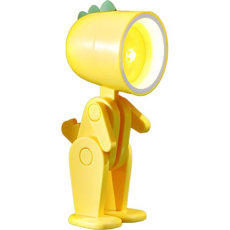 Veilleuse LED forme mignonne polyvalente lampe d'ambiance chevet déco chambre bureau jaune (1/4)