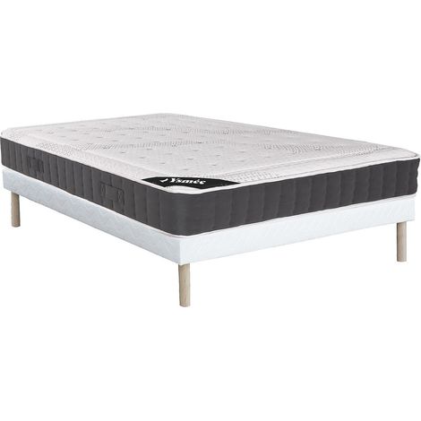 Set Rete a doghe + Materasso 140x190cm molle insacchettate accoglienza memory foam  27cm - ATLANTIDE di YSMÉE