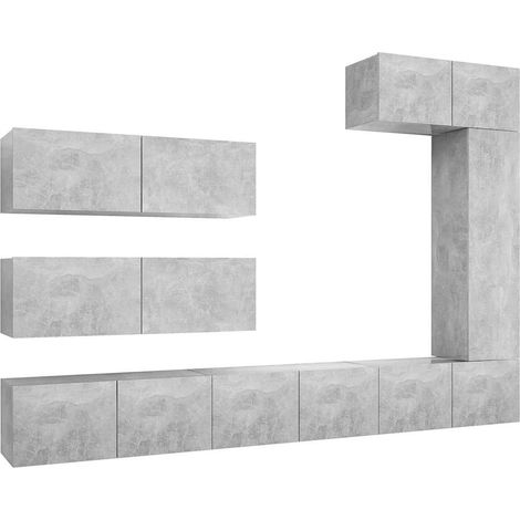 Maison Exclusive - Set muebles de salón TV 7 pzas madera ingenier (1/5)