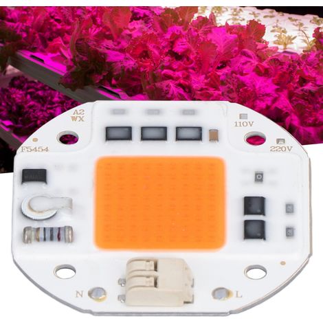 LED à spectre complet pour l'éclairage horticole, LED COB haute puissance 380-800 nm, LED sans soudure ni pilote, éclairage hydroponique/floral DIY 100 W (1/5)