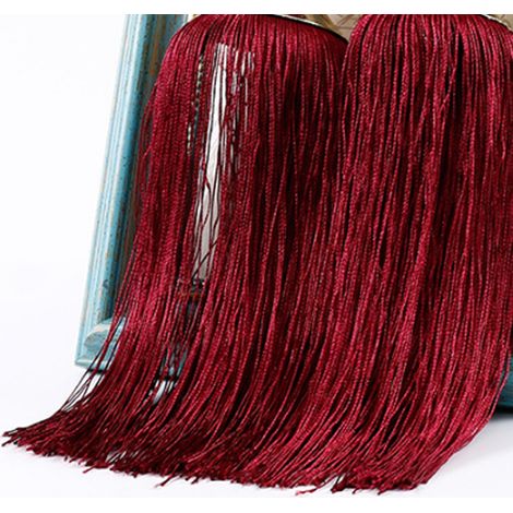 Lot de 2 embrasses de rideaux décoratives, douces et délicates, pour la maison ou l'hôtel, couleur rouge jujube. (1/5)
