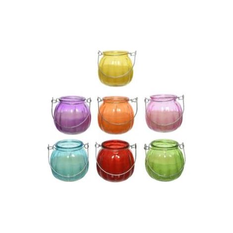 CANDELA CITRONELLA 15 ORE D.8XH8CM CON VASO IN VET