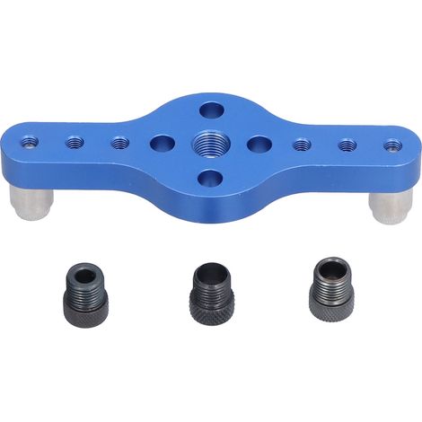 Jeu de gabarits de perçage pour chevilles en aluminium anodisé, centrage automatique précis et rapide, kit de menuiserie pour bricolage et travaux sur bois (1/5)