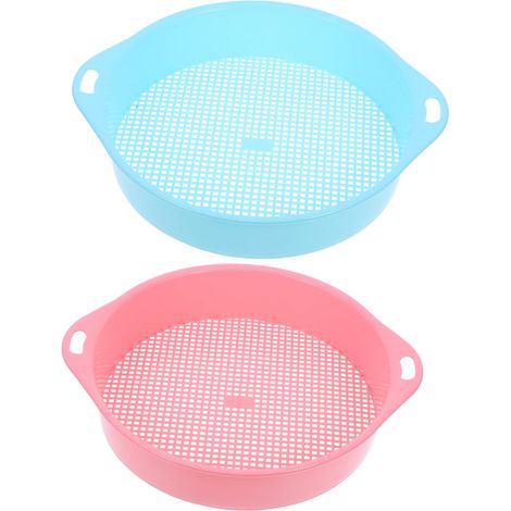 Tamis à Sol de Jardin 3mm en PP, Lot de 2 pour Filtrage Grille à Mailles Carrées, pour Terre et Petits Graviers, Usage Jardinage et Sable de Jeu (1/5)