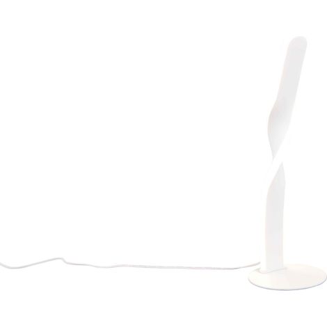 Lampada da tavolo LED, metallo, bianco opaco, H 41 cm, Ginko (1/5)