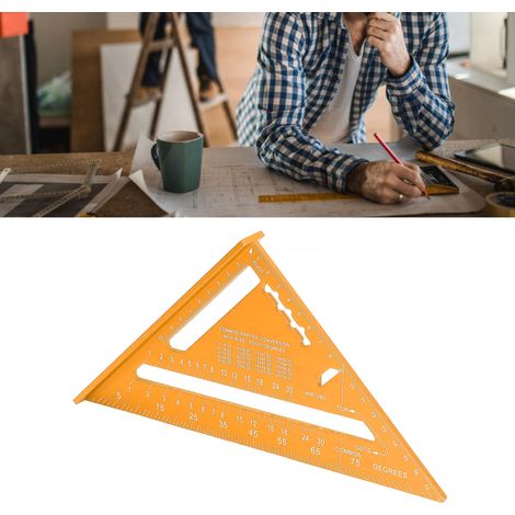 7-Zoll-90°-Dreiecklineal aus Aluminiumlegierung für die Holzbearbeitung (gold) (1/5)