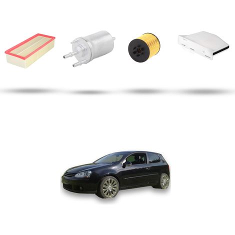 Kit tagliando 4 filtri compatibile con Vw Golf V (1K1,1K5,AJ5,5M1,521) 1.4 TSI 103kw Dal 2006 Al 2009 (1/5)