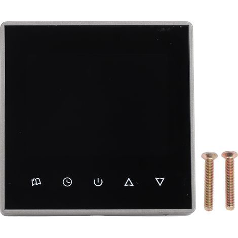 Intelligenter Thermostat, digitales LCD-Display, Speicherfunktion, 5 bis 45 Grad Celsius, 3 A Laststrom, Temperaturregler, grau (1/5)