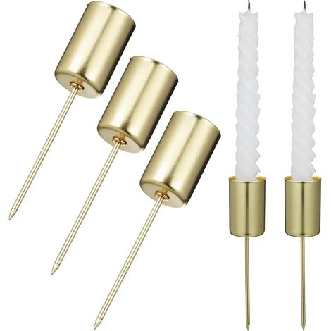 5PCS fer clou chandeliers longs tasses décorées de fête or (1/5)