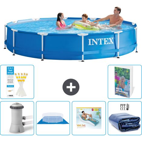 Frame Pool Rund - 366x76 cm - 7-teilig S345