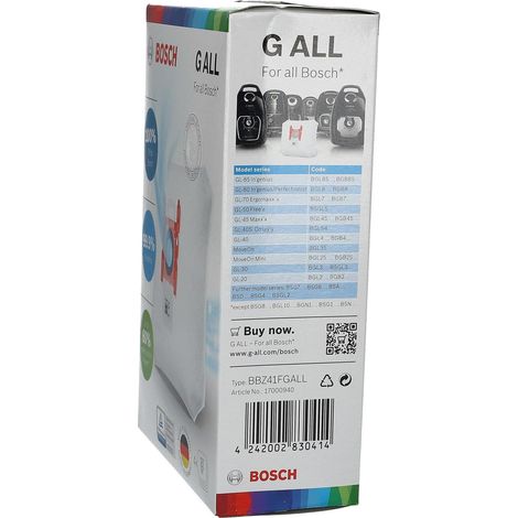 468383 Confezione da 4 sacchetti per aspirapolvere + microfiltro tipo G (1/5)