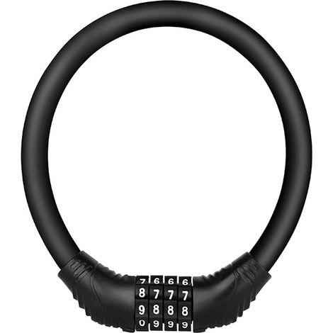 Mini cadenas portable pour vélo, combinaison gratuite - Idéal pour les vélos, les motos, les portes, les clôtures (noir) pour l'extérieur (1/5)