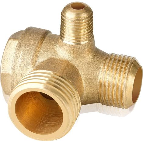 Clapet anti-retour pour compresseur, filetage externe 3 voies, raccord, accessoire de rechange