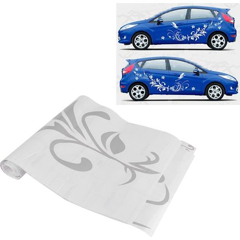 Selbstklebendes Klebeband für die Autokarosserie, zum Schutz des Motors vor Kratzern, für stilvolle Autodekoration, weißer Streifen, 1 Rolle (1/5)