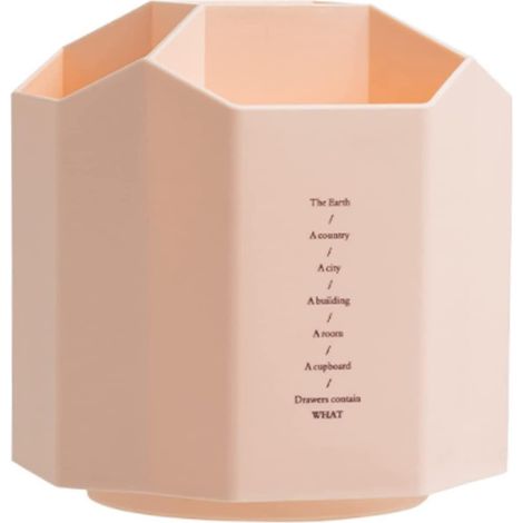rose-porte-stylo Hexagonal 5 Compartiments, Rotatif Multifonctionnel Porte-stylo, Bote Porte-stylo De Papeterie, Postuler  Fournitures De Bureau, (1/5)