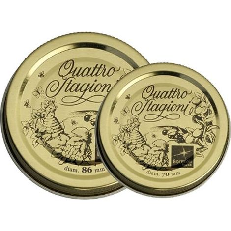 Tappi CAPSULE per VASO CONSERVA 70MM Conf. 2 pz Mod. 4 STAGIONI BORMIOLI