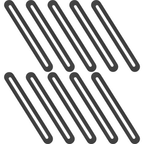 Connecteurs Plats Réglables, Lot de 10 Plaques à trous en Acier, Raccords en Bois avec Longues Lumières, Platines de Jonction pour Réparation et Fixation de Meubles et Bois pour Projets DIY (110x19mm) (1/5)