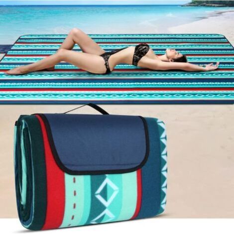Wasserdichte Picknickdecke 200 x 200 cm – Picknickdecke für draußen – Isolierte Fleece-Picknickdecke – Große Picknickdecke mit Tragegriff (1/5)