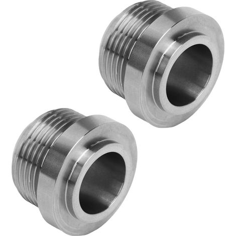 Lot de 2 raccords mâles à souder AN16 en acier inoxydable pour bidon de récupération d'huile, de carburant, de liquide de refroidissement et de turbo. (1/5)