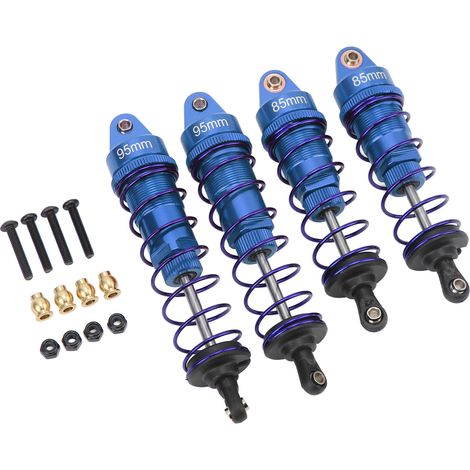 Amortisseur avant/arrière en alliage d'aluminium pour RC, pièce de rechange renforcée, ressort amortisseur compatible HSP Traxxas 1/10 voiture RC, bleu foncé (1/5)