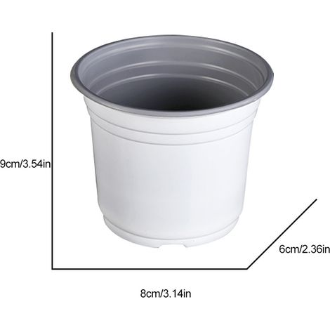 75 pots de fleurs en plastique pour pépinière, rempotage et décoration de jardin (1/5)