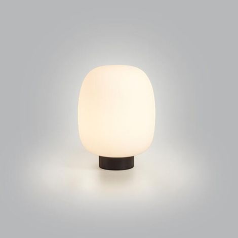 Lampe à poser noir mat et verre opale Jap (1/4)