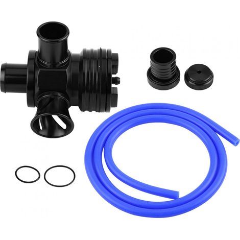Soupape de dérivation 1.8T pour soupape de décharge 1.8T - Soupape de dérivation turbocompressée en alliage d'aluminium noir pour moteur 1.8T 2.7T (1/5)