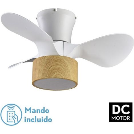 FABRILAMP Ventilatore DC 24w Kos Bianco/Faggio 3 Lame 60d 6 Vel. 2390lm 3000-4500-6000k con telecomando, memoria e timer (1/2)