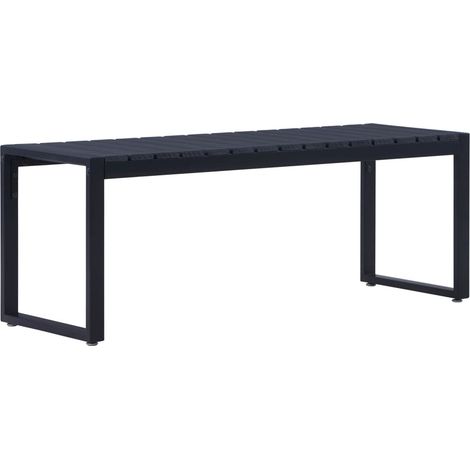 Banc de jardin 120,5cm Panneau PS Noir (1/5)