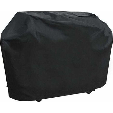 Housse De Protection Destiné à Gril À Gaz Bcc Noir Oxford 100% Imperméable Et Coupe-Vent Equipé de Cordon De Serrage Pour Montage Au Sol (M, XU, 150 x 100 x 125 Cm) - KZQ (1/4)