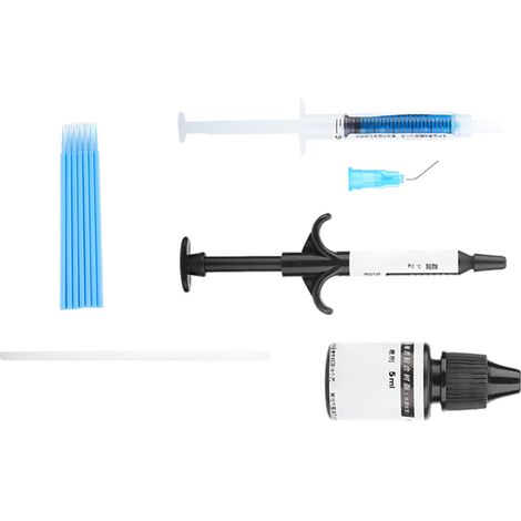Kit de collage dentaire orthodontique, système adhésif photopolymérisable, outils inclus (petit ensemble).