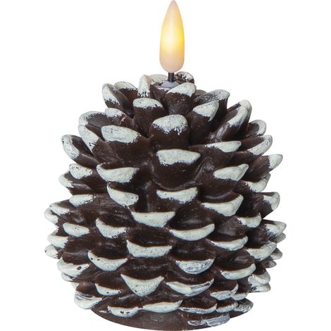 Star LED-Wachskerze 'Flamme Kotte', Farbe: braun, (1/5)