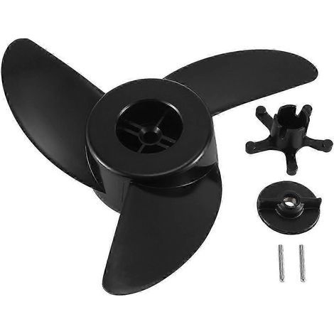 Hélice pour moteur hors-bord électrique ET44L ET54L D65L, accessoires de montage pour moteurs de pêche à la traîne, 3 pales noires (1/5)